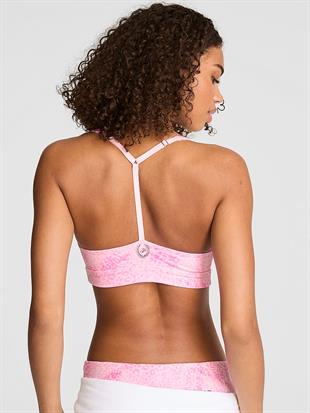 PINK Relay™ Büzgü Detaylı Dekolteli Sporcu Sütyeni