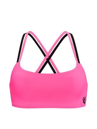 PINK Relay™ Kare Yaka Çapraz Sırtlı Sporcu Sütyeni