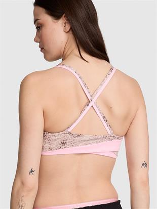 PINK Relay™ Kare Yaka Çapraz Sırtlı Sporcu Sütyeni