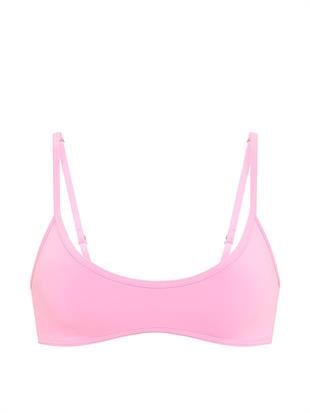 PINK Relay™ Yuvarlak Yaka Mikro Sporcu Sütyeni