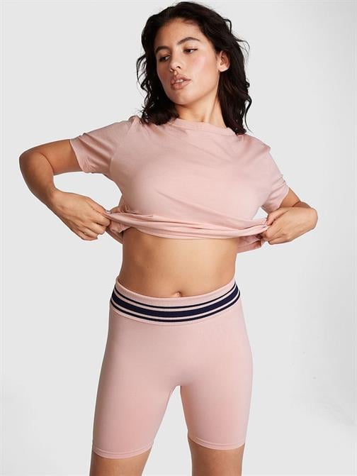 PINK Seamless Katlanabilir Biker Tayt