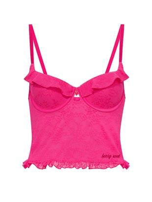 PINK Wink™ Hafif Dolgu Destekli Yuvarlak Yaka Korse Üst