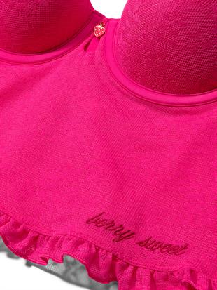 PINK Wink™ Hafif Dolgu Destekli Yuvarlak Yaka Korse Üst