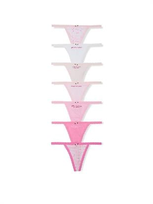 PINK x LoveShackFancy 7li V-String Külot