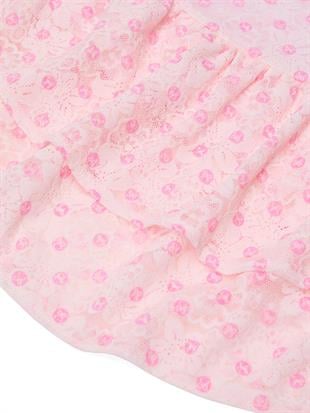 PINK x LoveShackFancy Büzgülü Mini Elbise