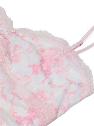 PINK x LoveShackFancy Büzgülü Mini Elbise