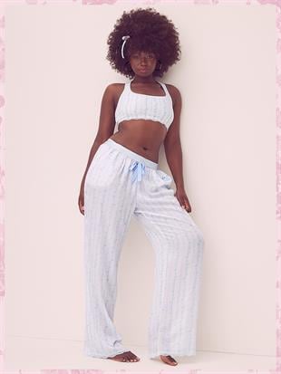 PINK x LoveShackFancy İpeksi Dokulu Pijama Altı