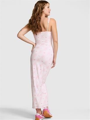 PINK x LoveShackFancy Modal Midi Elbise