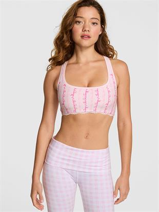 PINK x LoveShackFancy Pamuklu Racerback Bralet