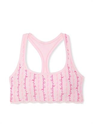 PINK x LoveShackFancy Pamuklu Racerback Bralet