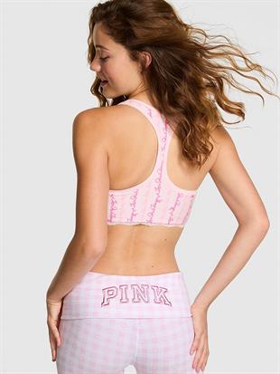PINK x LoveShackFancy Pamuklu Racerback Bralet