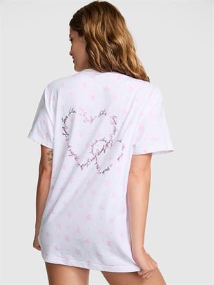 PINK x LoveShackFancy Pamuklu Tişört