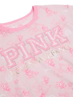 PINK x LoveShackFancy Pamuklu Tişört