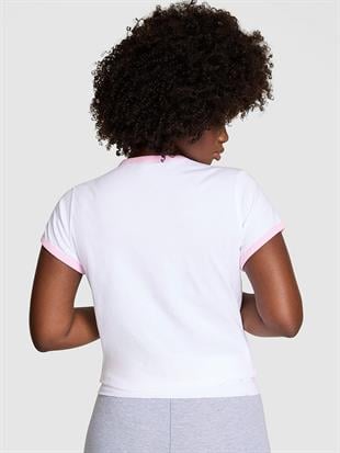 PINK x LoveShackFancy Retro Pamuklu Tişört