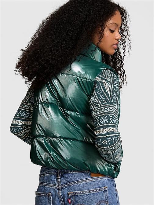 PINKten High Shine Marshmallow Puffer Yelek