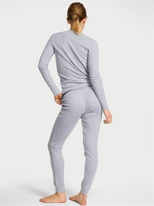 Pointelle Henley Uzun Pijama Takımı