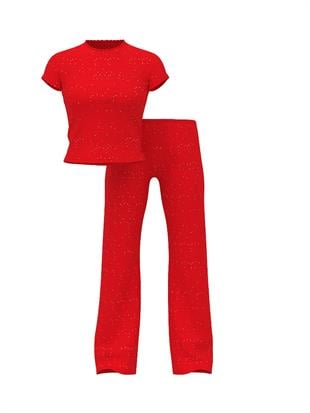 Pointelle Tişörtlü Pijama Takımı