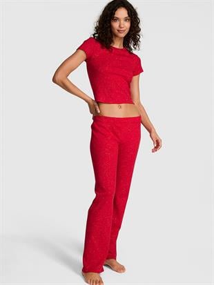 Pointelle Tişörtlü Pijama Takımı