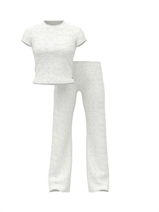 Pointelle Tişörtlü Pijama Takımı