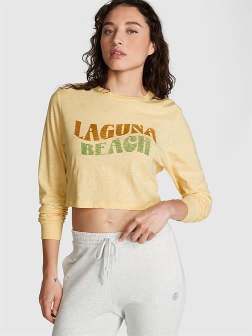Premium Pamuklu Crop Uzun Kollu Tişört