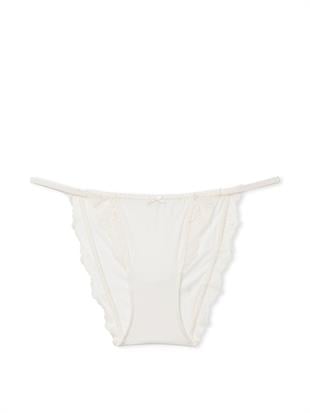 Pürüzsüz Dantelli Mini Askılı Bikini Külot
