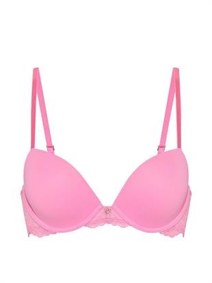 Pürüzsüz Dantelli Push-Up Sütyen