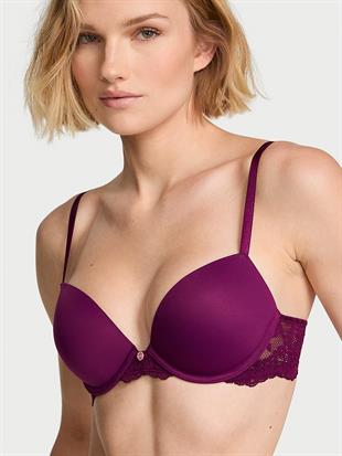 Pürüzsüz Dantelli Push-Up Sütyen