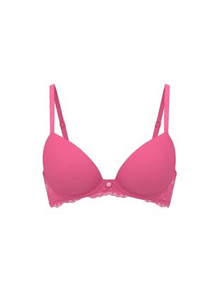 Pürüzsüz Dantelli Push-Up Sütyen