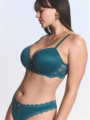 Pürüzsüz Dantelli Push-Up Sütyen