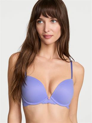 Pürüzsüz Dantelli Push-Up Sütyen