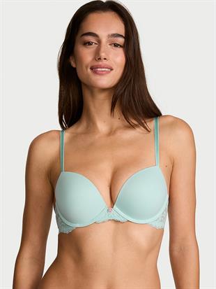 Pürüzsüz Dantelli Push-Up Sütyen