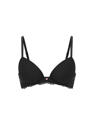 Pürüzsüz Dantelli Push-Up Sütyen