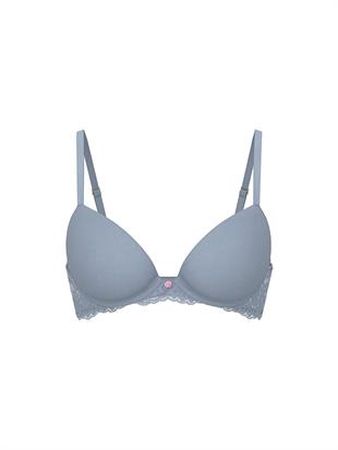 Pürüzsüz Dantelli Push-Up Sütyen