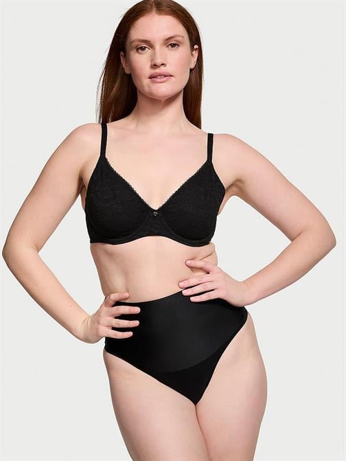 Pürüzsüz Işıltılı Yüksek Bel Tanga