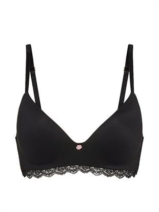 Pürüzsüz ve Dantelli Balensiz Push-Up Sütyen