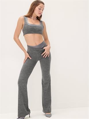 Relay Çift Kat Detaylı İspanyol Paça Tayt