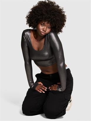 Relay Derin Yaka Uzun Kollu Üst