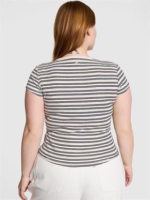 Ribanalı Henley Tişört