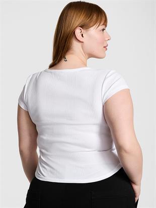 Ribanalı Henley Tişört