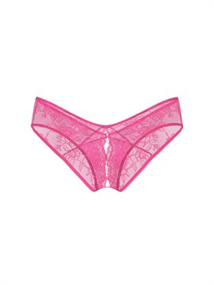 Rose Lace Crotchless Cheeky Panty