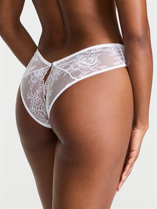 Rose Lace Crotchless Cheeky Panty