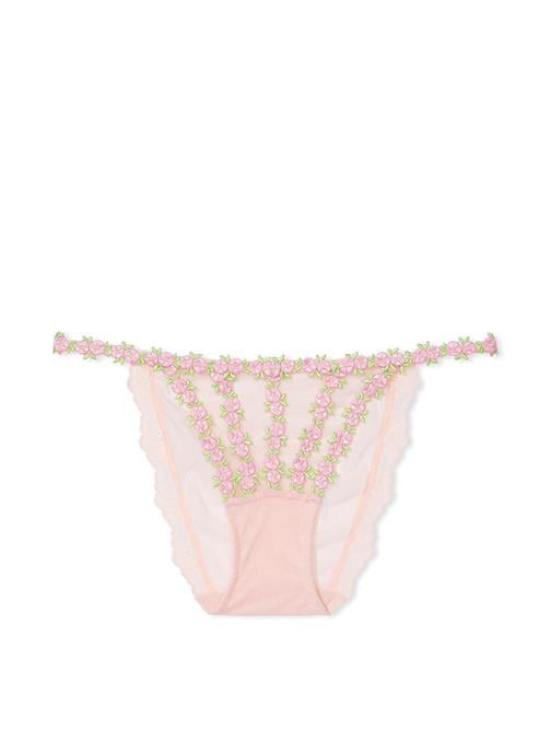 Rosebud İşlemeli String Bikini Külot