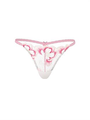 Şakayık İşlemeli V-String Külot