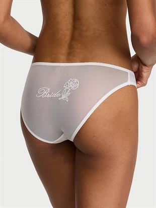 Saten Arkası Tül Bride Bikini Külot