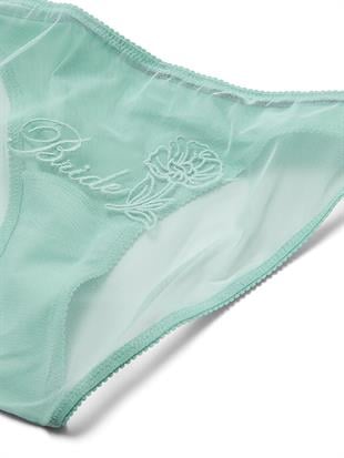 Saten Arkası Tül Bride Bikini Külot