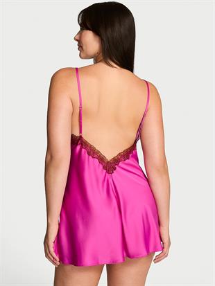 Saten Dantelli Mini Gecelik