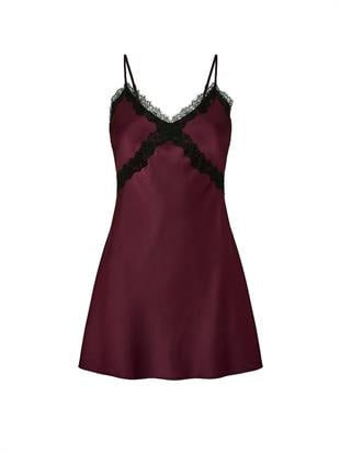 Saten Dantelli Mini Gecelik