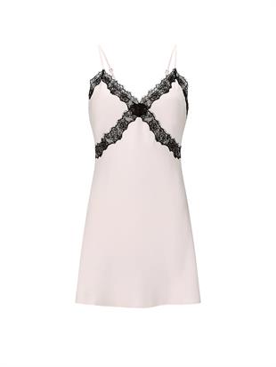 Saten Dantelli Mini Gecelik