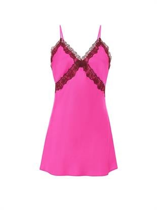 Saten Dantelli Mini Gecelik