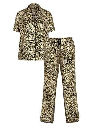 Saten Kısa Kollu Pijama Takımı